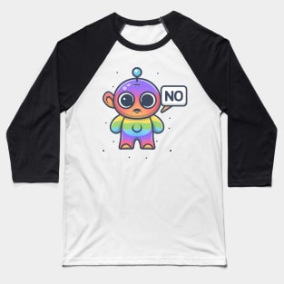 Cosmic Consent - The Assertive Little Alien Baseball T-Shirt